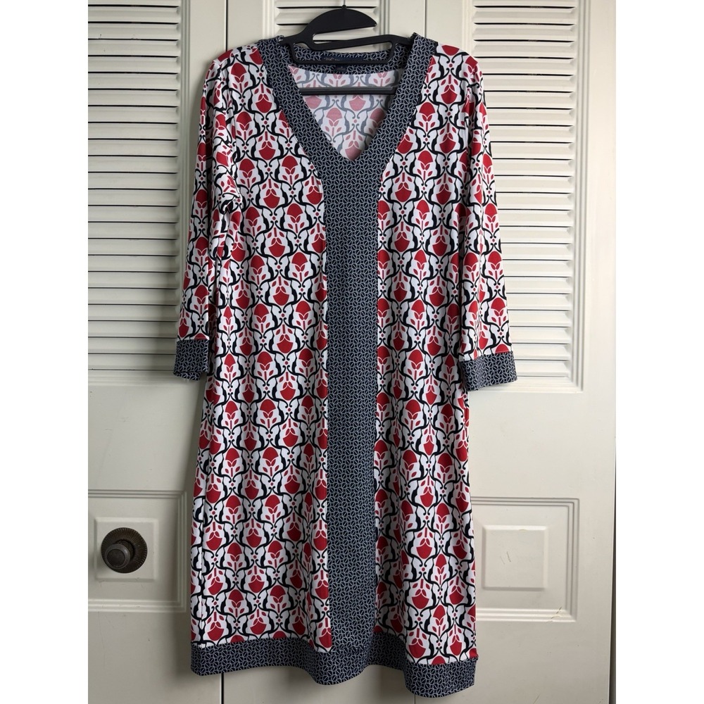 Brooks Brother Shift Dress S Knee Length Floral Retro Preppy Resort Country Club